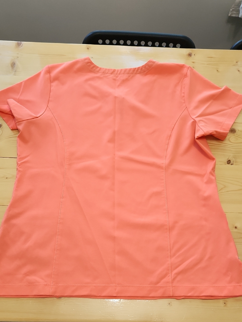 Scrubstar Women’s Zipped V-Neck Medical Scrub Top Melon Peach L - Picture 10 of 15